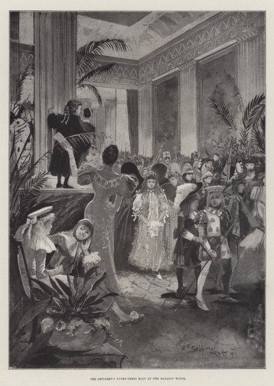 Bola de fantasia de crianças na casa da mansão de Henry Charles Seppings Wright