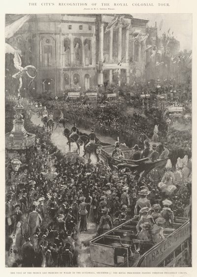 Reconhecimento da cidade do Royal Colonial Tour de Henry Charles Seppings Wright