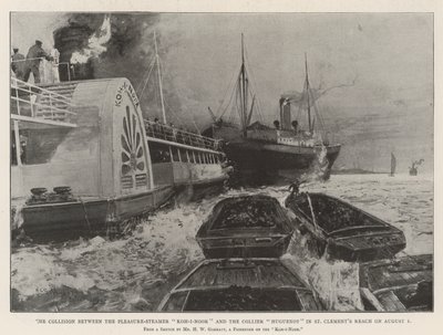 A Colisão entre o Navio de Prazer Koh-i-Noor e o Collier Huguenot em St. Clement&39;s Reach em 1º de agosto de Henry Charles Seppings Wright