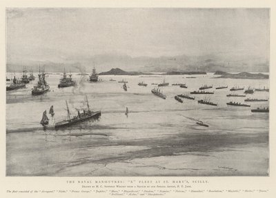 As manobras navais, X Fleet em St Mary&39;s, Scilly de Henry Charles Seppings Wright