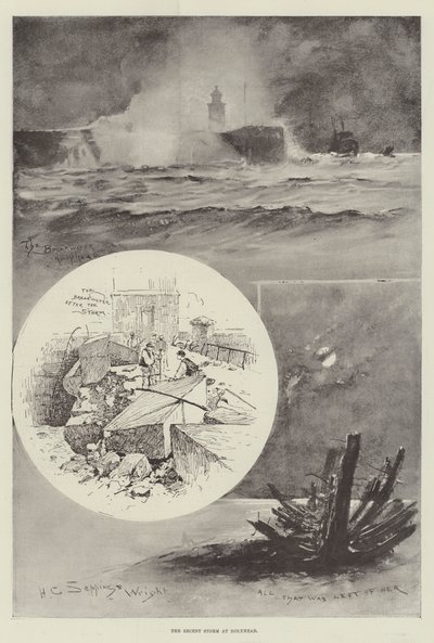 A recente tempestade em Holyhead de Henry Charles Seppings Wright