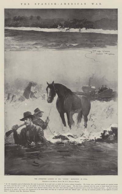 A guerra hispano-americana, a tentativa de desembarque da Expedição Gussie em Cuba de Henry Charles Seppings Wright