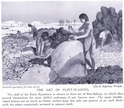 A arte da fabricação de pederneira, c.1920 de Henry Charles Seppings Wright