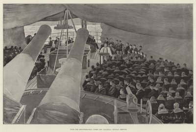 Com a frota mediterrânea de Salônica, serviço dominical de Henry Charles Seppings Wright