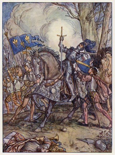A Morte de Bayard (cor litho) de Henry Cole
