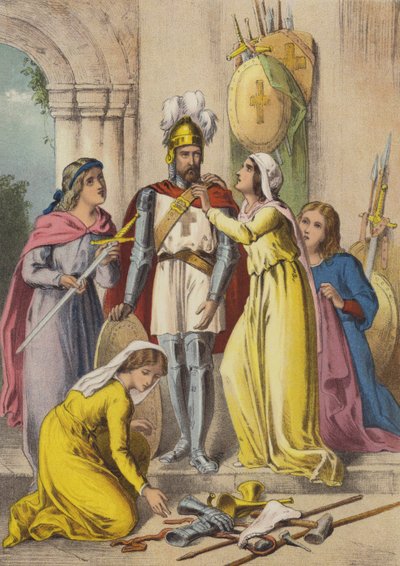 Cristão armado (chromolitho) de Henry Courtney (after) Selous