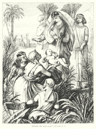 O achado de Moisés (gravura) de Henry Courtney (after) Selous