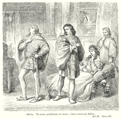 Os Dois Cavalheiros de Verona (gravura) de Henry Courtney (after) Selous