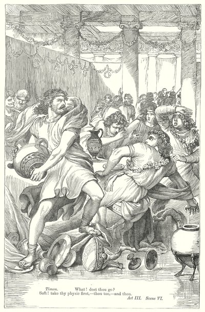 Timão de Atenas (gravura) de Henry Courtney (after) Selous
