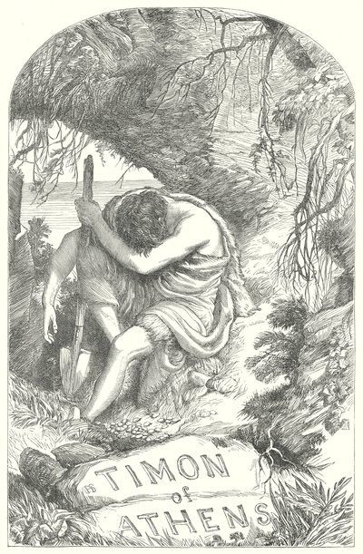 Timão de Atenas (gravura) de Henry Courtney (after) Selous