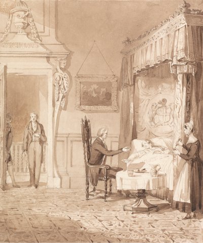 A Vida de um Nobre: Cena a Nona - O Quarto do Doente de Henry Dawe