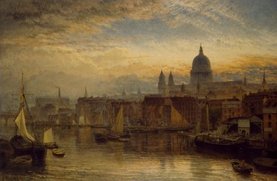 São Paulo do rio Tamisa, 1877 de Henry Dawson
