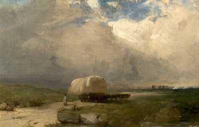 O vagão do portador, c.1845 de Henry Dawson