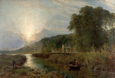 O moinho do rei, Castle Donington, Leicestershire, 1862 de Henry Dawson