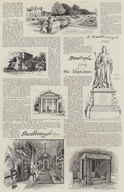 Blenheim Palace Illustrated (litho) de Henry Edward Tidmarsh