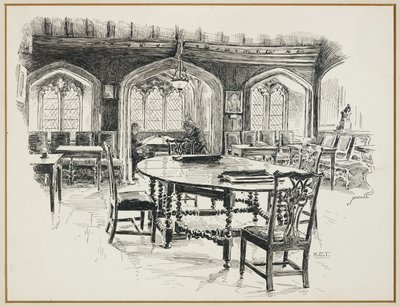 A Sala de Leitura, Chetham College de Henry Edward Tidmarsh