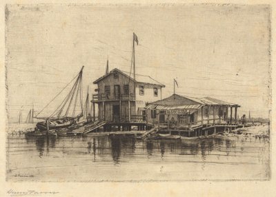 Junto ao riacho, Long Island de Henry Farrer