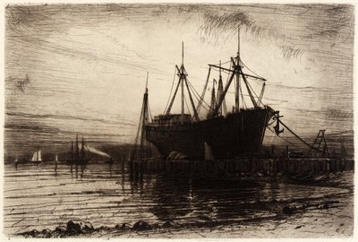Pôr do sol, Baía de Gowanus de Henry Farrer