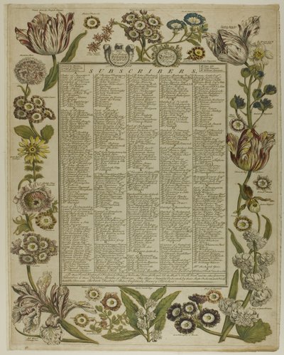 Página de rosto, de doze meses de flores de Henry Fletcher