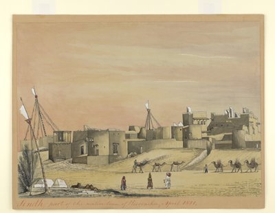 Parte da cidade nativa de Kurachee (Karachi), abril de 1851 (aquarela sobre papel) de Henry Francis Ainslie