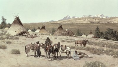 Acampamento Indiano, 1892 de Henry Francois Farny