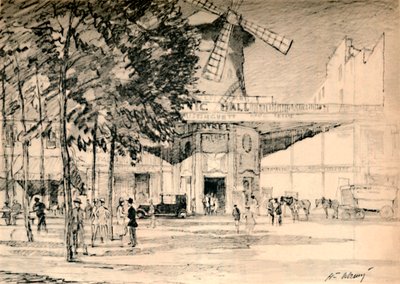 Le Moulin Rouge Dead de fato é a vela de Pierrots., C1927, 1927 de Henry Franks Waring