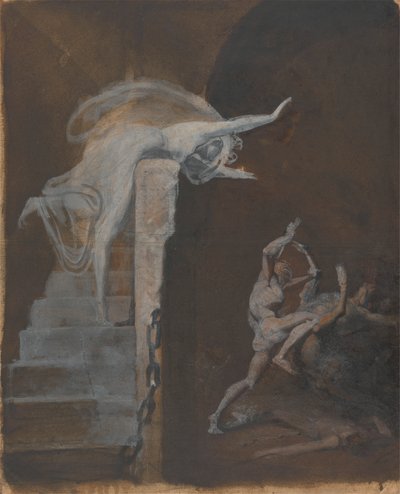 Ariadne Observando a Luta de Theseus com o Minotauro de Johann Heinrich Füssli