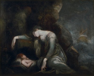Dana? e Perseus em Serifos(?) de Johann Heinrich Füssli