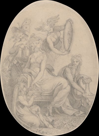 Desenho para o Frontispício do Jardim Botânico de Erasmus Darwin de Johann Heinrich Füssli