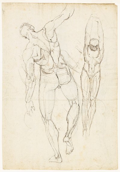 Estudos de Figuras (reto e verso) de Johann Heinrich Füssli