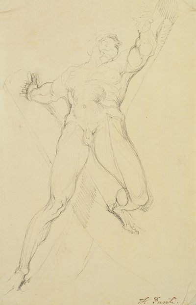 Haman, depois de Michelangelo, de Johann Heinrich Füssli
