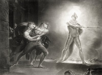 Hamlet, Ato I, Cena IV, de William Shakespeare (1564-1616) gravado por Robert Thew (1758-1802) de Johann Heinrich Füssli