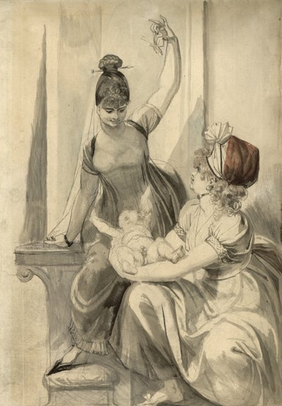 Mãe e sua família no país, 1806-1807 de Johann Heinrich Füssli
