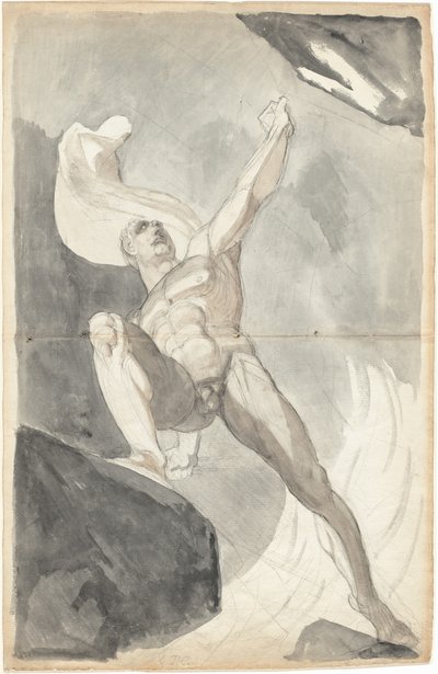 Satanás desafiando os poderes do céu de Johann Heinrich Füssli