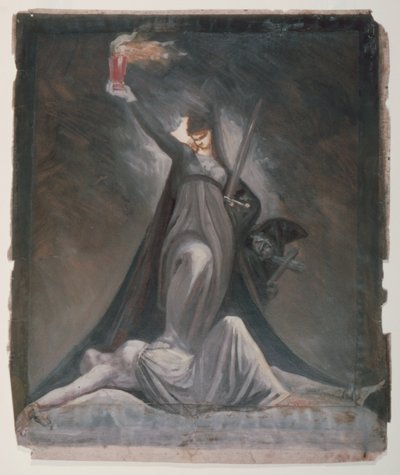 Estudo para a Inquisição, Ilustração para Columbiad de Johann Heinrich Füssli