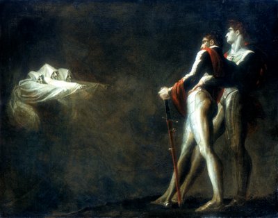 As três bruxas que aparecem em Macbeth e Banquo, final do século XVIII de Johann Heinrich Füssli