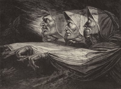 As bruxas em Macbeth de Johann Heinrich Füssli