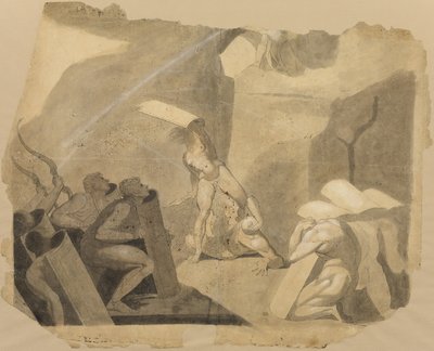 Titãs Invadindo o Monte Olimpo de Johann Heinrich Füssli
