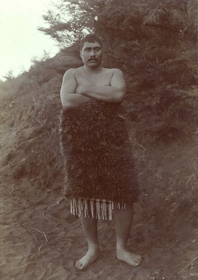 Estudo Maori, c.1910 (impressão de gelatina de prata) de Henry Gaze