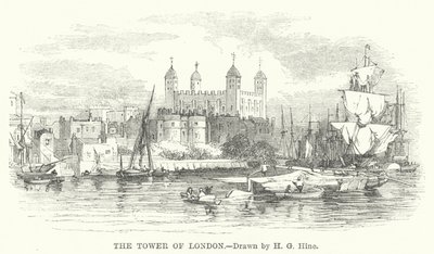 A Torre de Londres (gravura) de Henry George (after) Hine