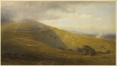 Uma vista sobre o South Downs de Henry George Hine