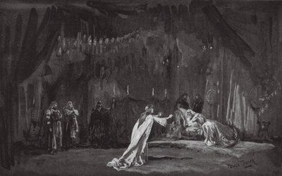 Cena do Rei Lear (litografia) de Henry Hawes Craven Green