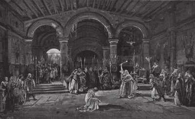 Cena do Rei Lear (litografia) de Henry Hawes Craven Green