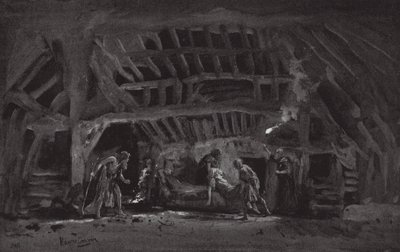 Cena do Rei Lear (litografia) de Henry Hawes Craven Green