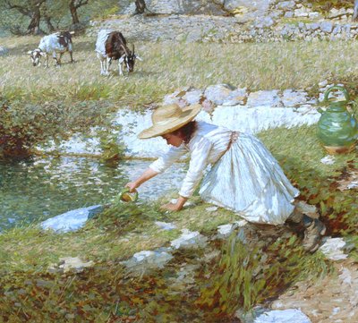 Um fluxo provençal, c.1903 de Henry Herbert La Thangue