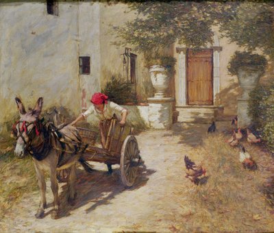 Cena do Quintal de Fazenda, 1905 de Henry Herbert La Thangue