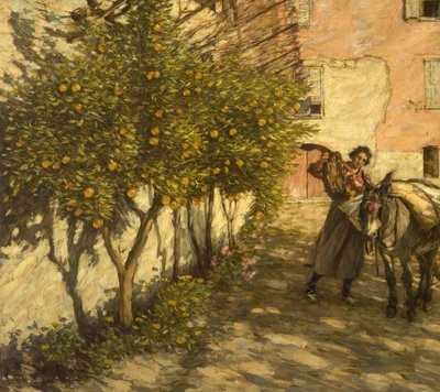 Recolhendo laranjas, 1929 de Henry Herbert La Thangue