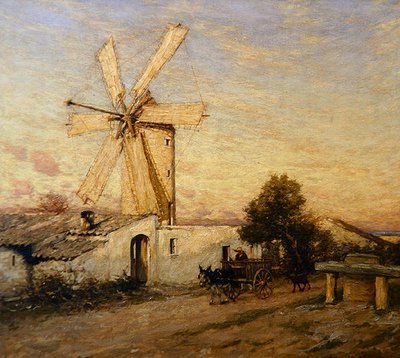 Nascer da Lua em Espanha, Buger, Mallorca de Henry Herbert La Thangue