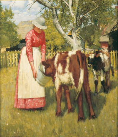A Primeira Refeição, c.1894 de Henry Herbert La Thangue