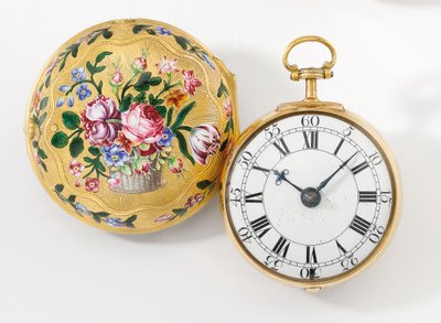 Emparelhar com caixa de relógio openface, 1758 de Henry Hindley